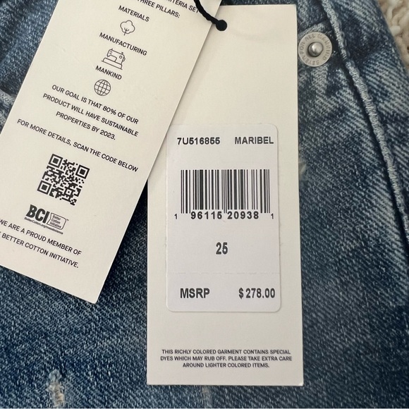 🖤NWT🖤 7 FOR ALL MANKIND Maribel Original Bootcut Beaded Flower - Picture 9 of 14